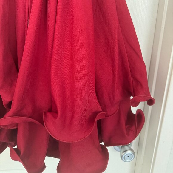 NWT, Showpo. Women's Bubbly Layered Mini Dress with Straps, Color Red, Size 10 - Picture 11 of 13